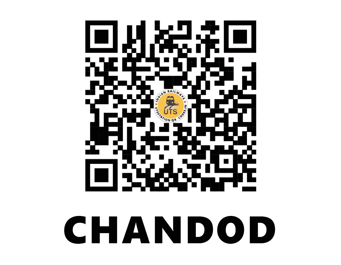 UTS QR Code for CHANDOD - CDD (WR - GUJARAT)