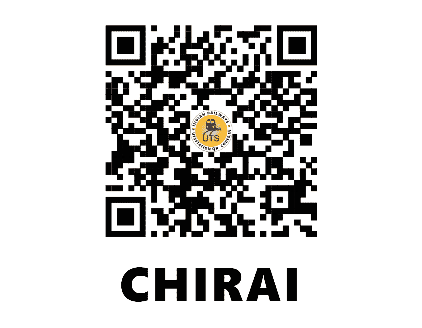 UTS QR Code for CHIRAI - CHIB (WR - GUJARAT)