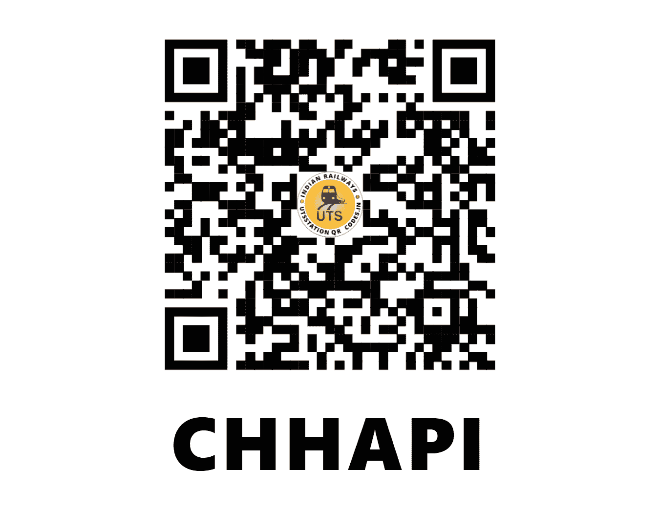UTS QR Code for CHHAPI - CHP (WR - GUJARAT)