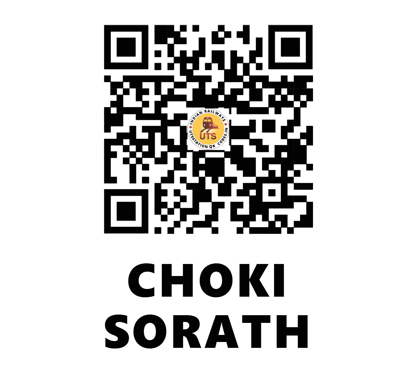 UTS QR Code for CHOKI SORATH - CKE (WR - GUJARAT)