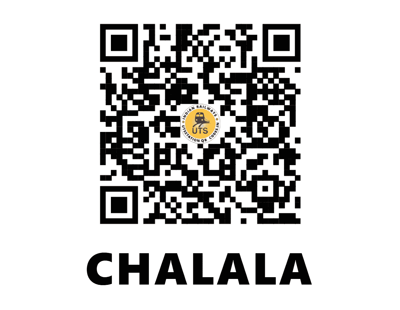 UTS QR Code for CHALALA - CLC (WR - GUJARAT)