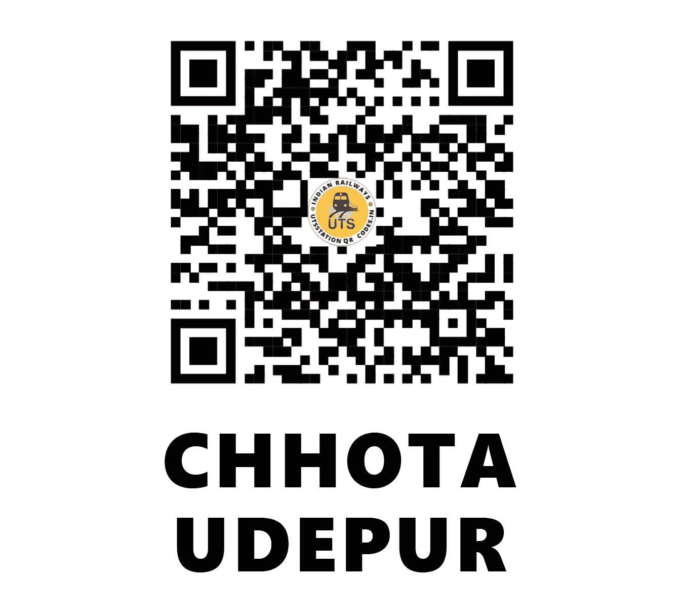 UTS QR Code for CHHOTA UDEPUR - CTD (WR - GUJARAT)