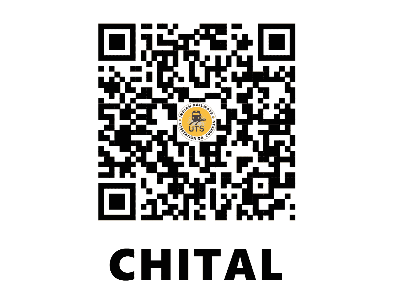 UTS QR Code for CHITAL - CTL (WR - GUJARAT)