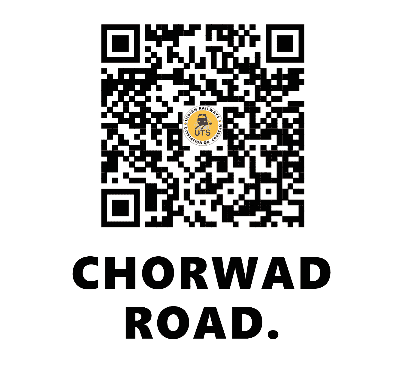 UTS QR Code for CHORWAD ROAD. - CVR (WR - GUJARAT)