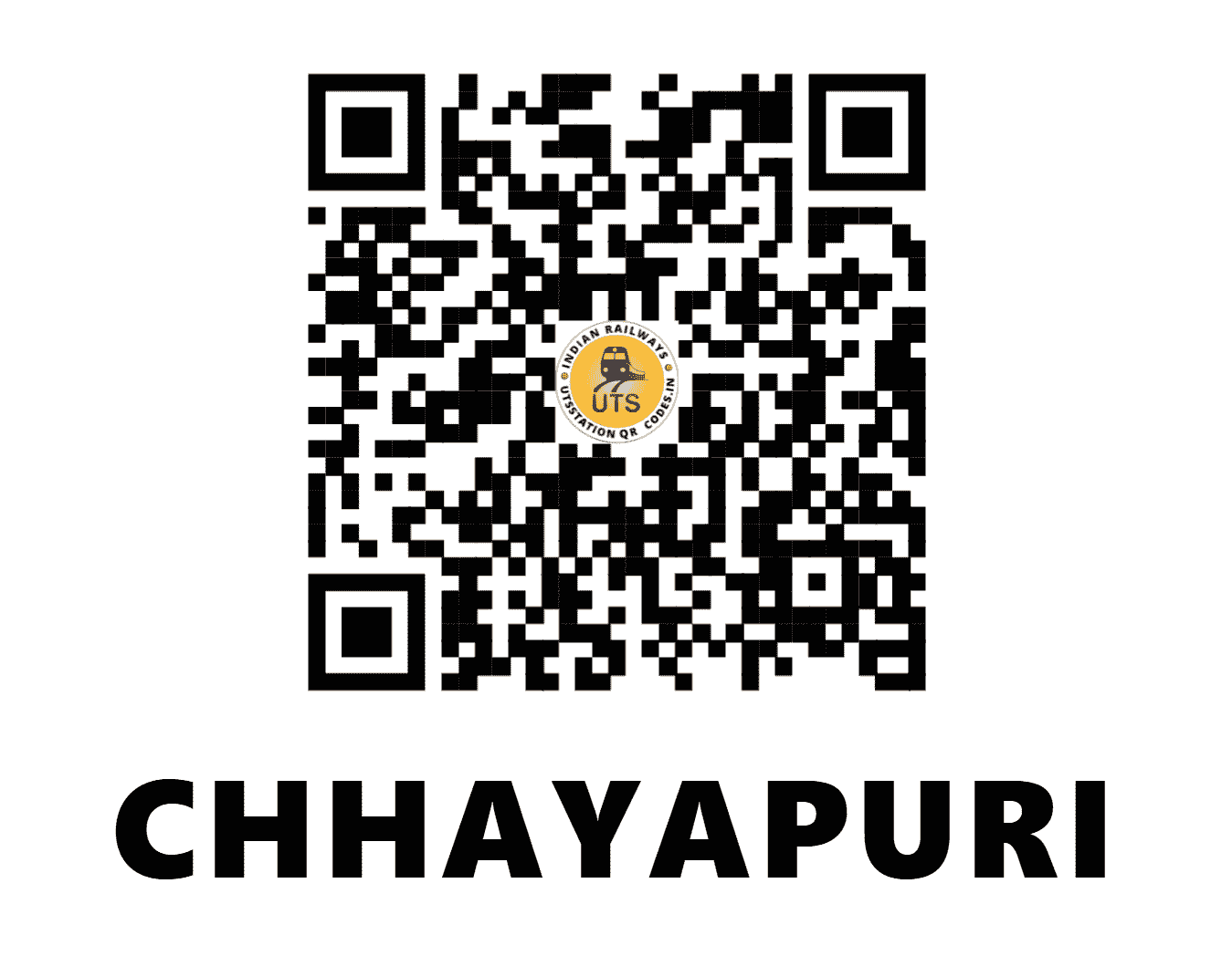 UTS QR Code for CHHAYAPURI - CYI (WR - GUJARAT)