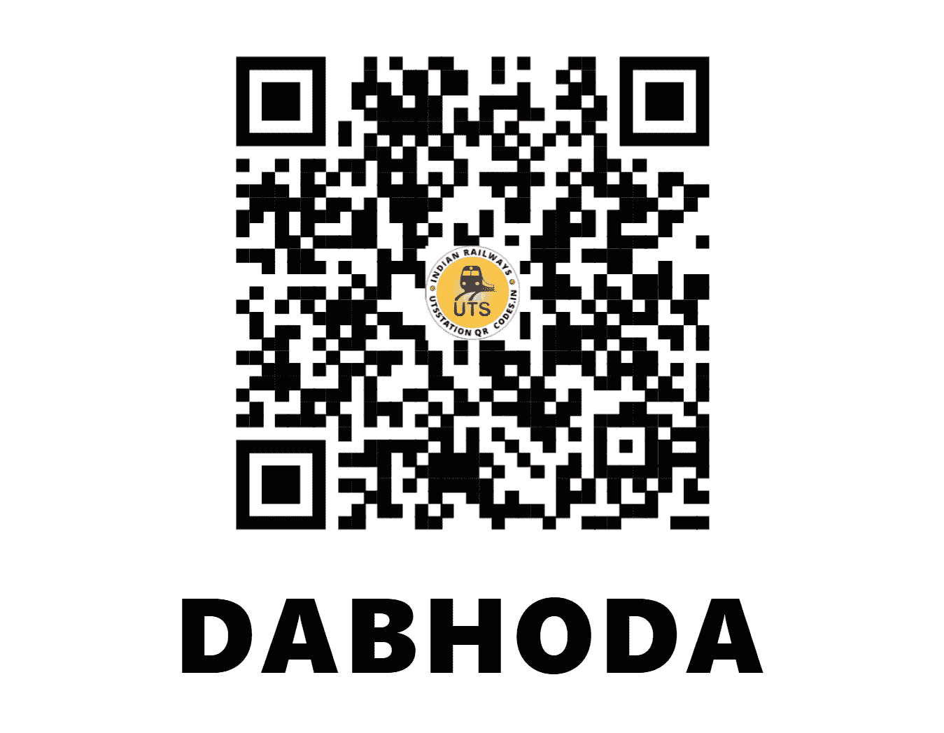 UTS QR Code for DABHODA - DBO (WR - GUJARAT)
