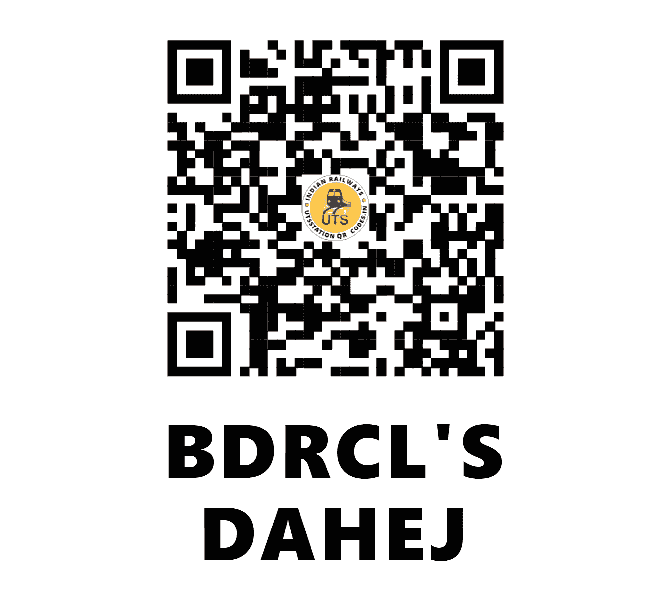 UTS QR Code for BDRCL'S DAHEJ - DGFJ (WR - GUJARAT)
