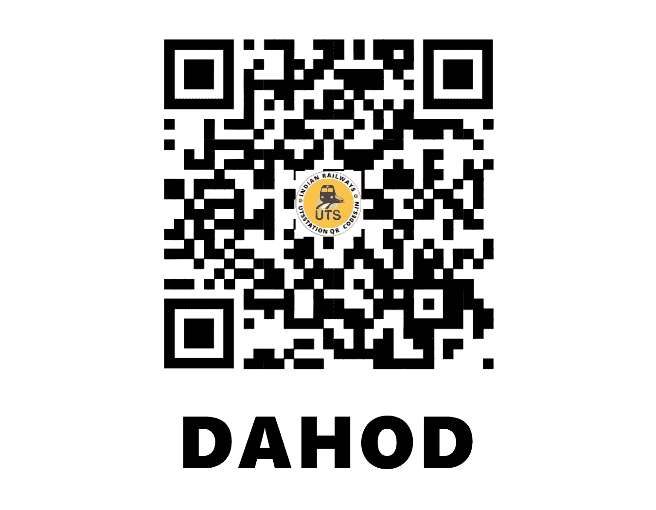 UTS QR Code for DAHOD - DHD (WR - GUJARAT)