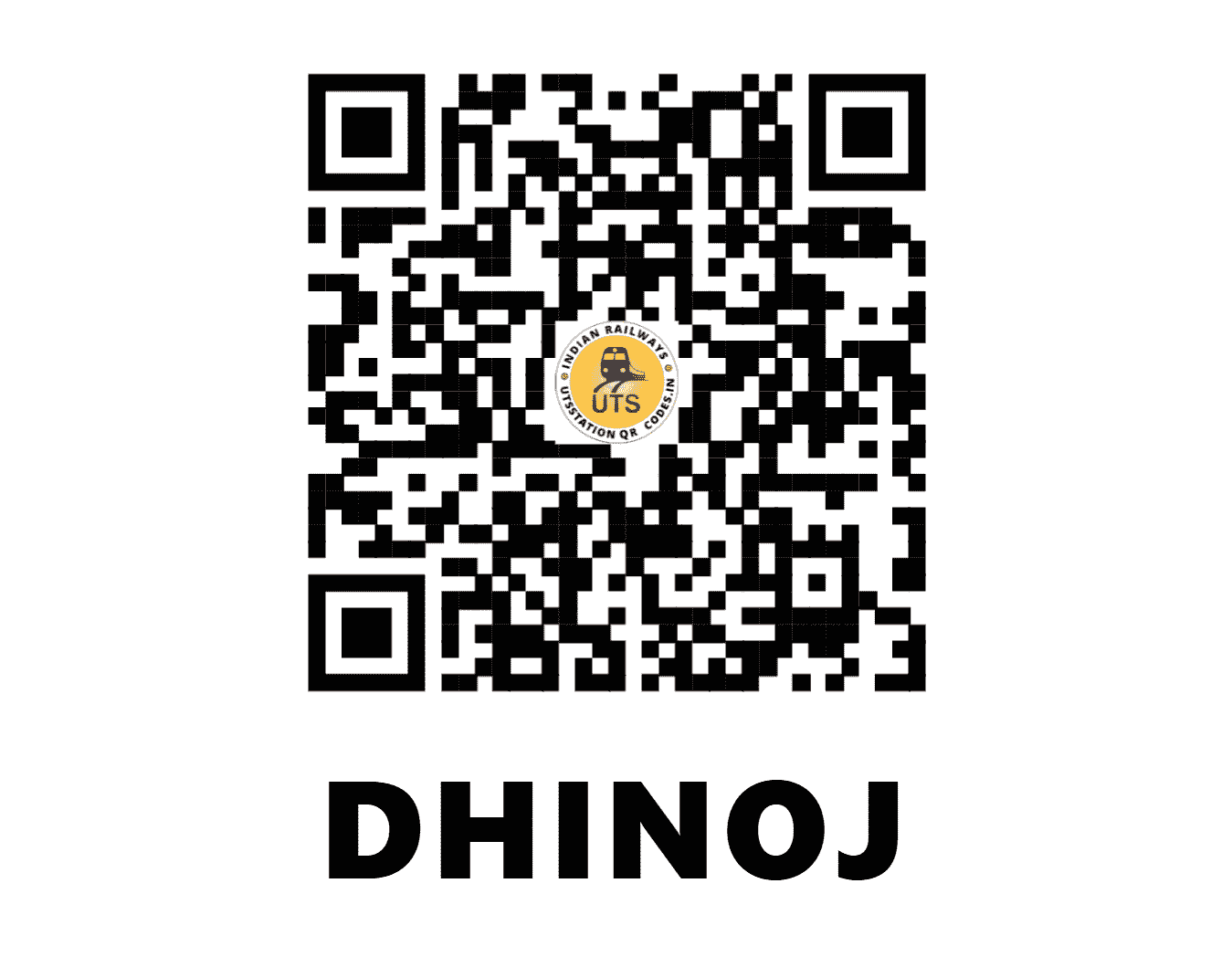 UTS QR Code for DHINOJ - DHJ (WR - GUJARAT)