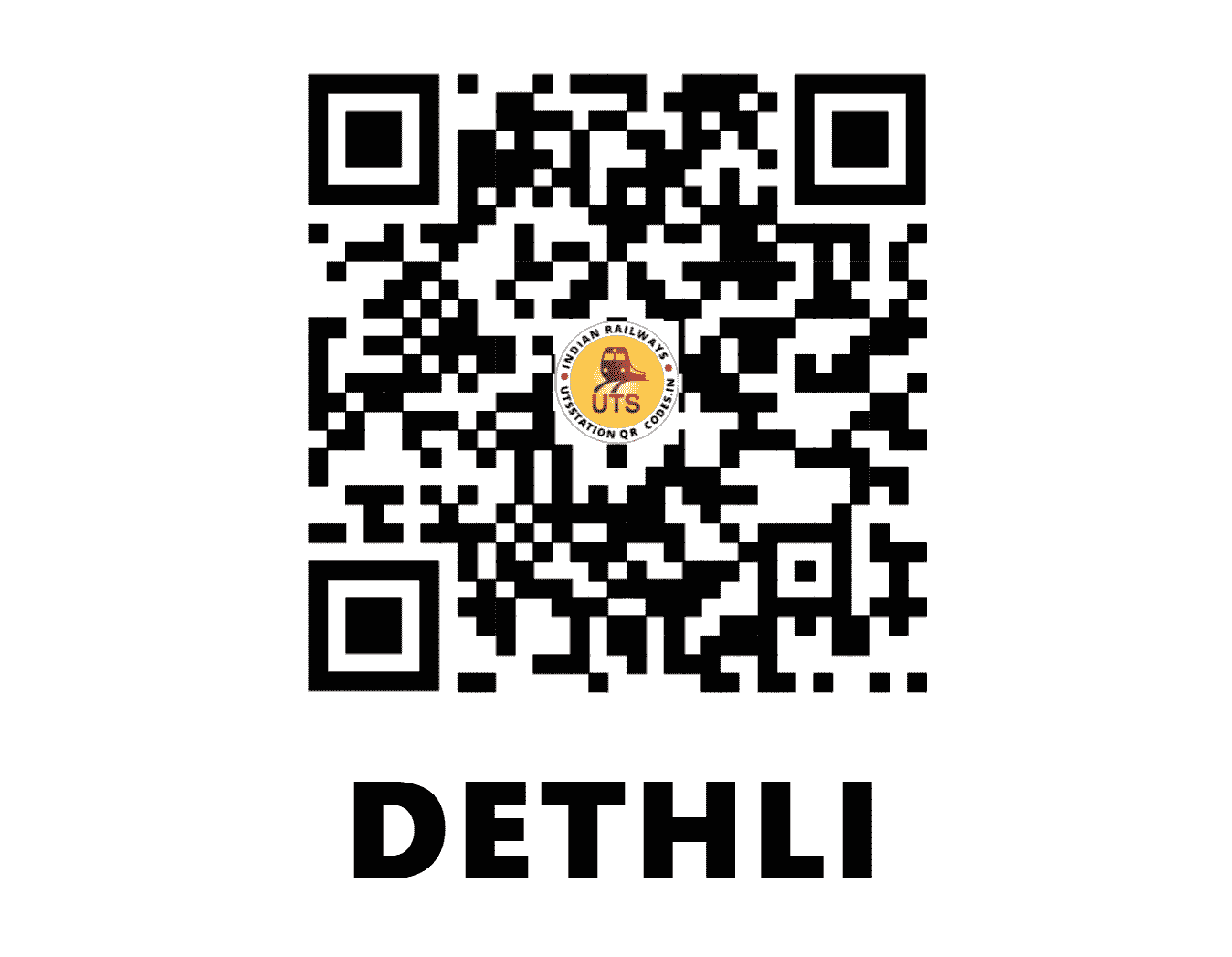 UTS QR Code for DETHLI - DHLI (WR - GUJARAT)