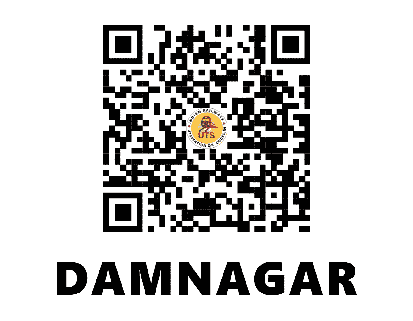 UTS QR Code for DAMNAGAR - DME (WR - GUJARAT)