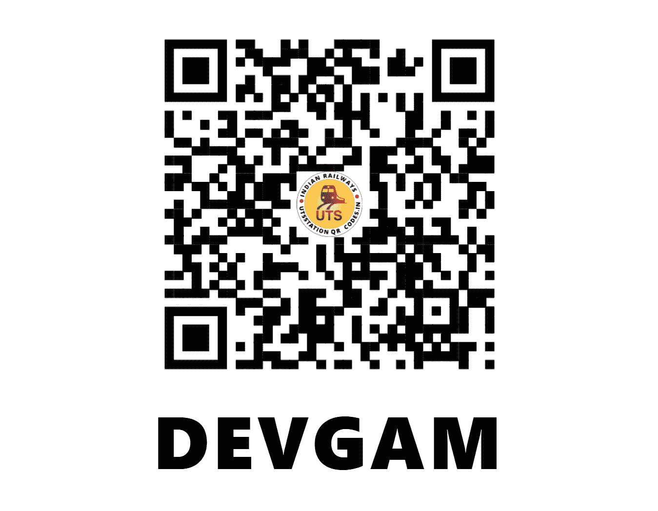 UTS QR Code for DEVGAM - DVGM (WR - GUJARAT)