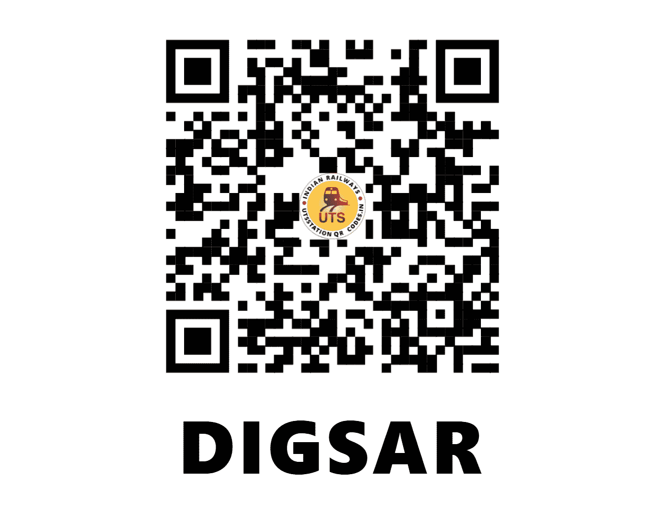 UTS QR Code for DIGSAR - DXR (WR - GUJARAT)