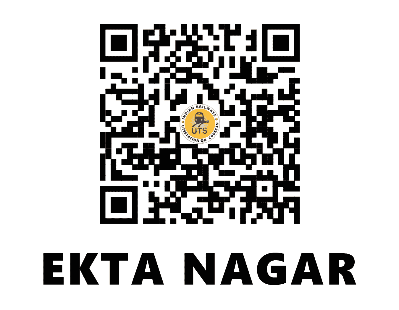 UTS QR Code for EKTA NAGAR - EKNR (WR - GUJARAT)