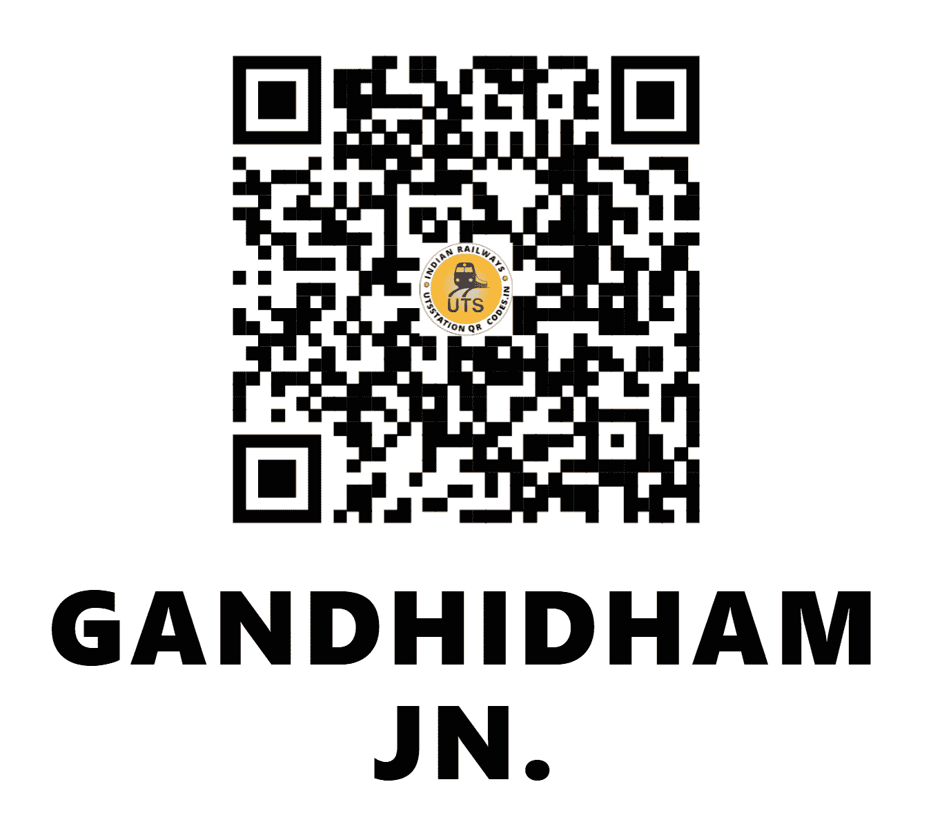 UTS QR Code for GANDHIDHAM JN. - GIMB (WR - GUJARAT)