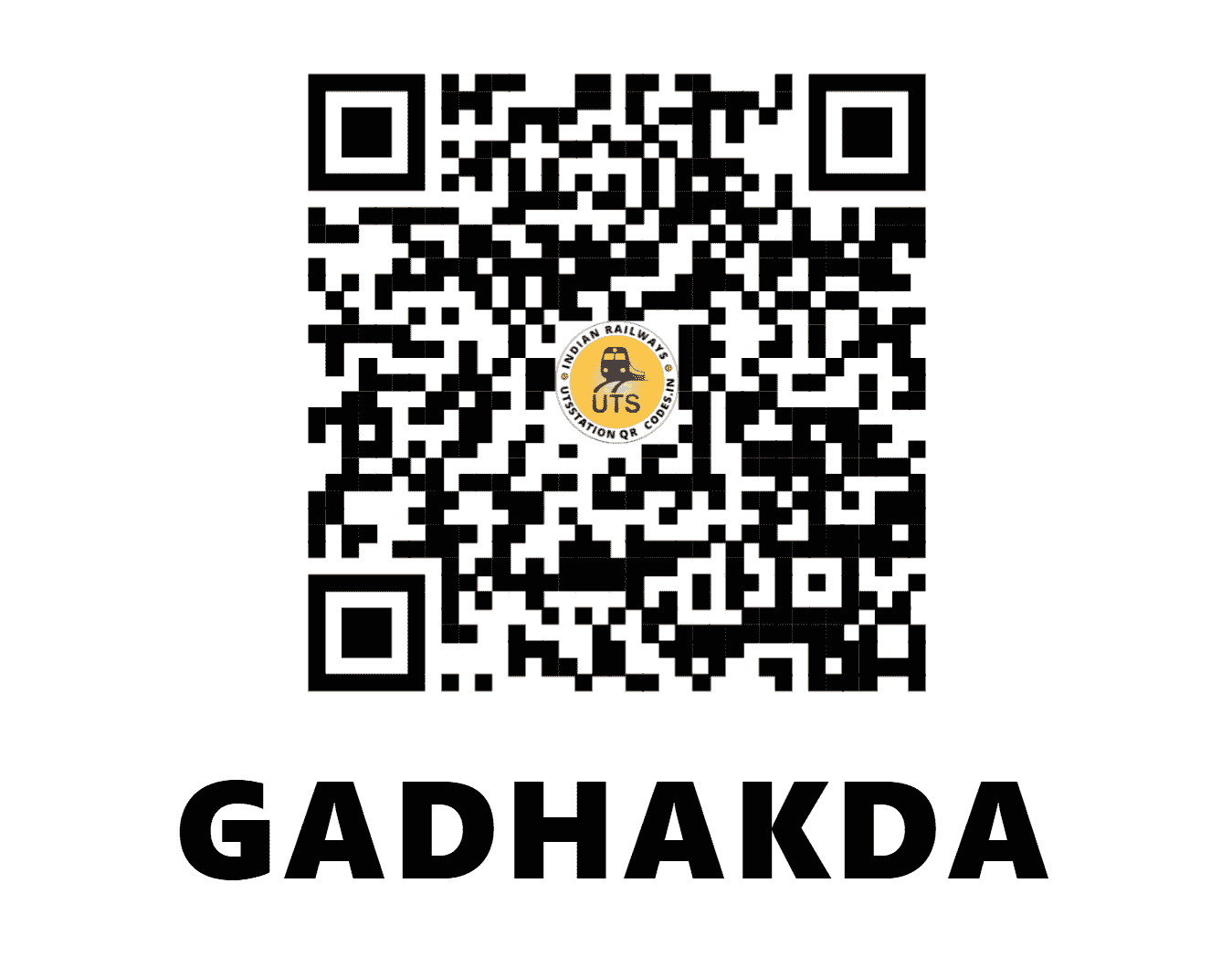 UTS QR Code for GADHAKDA - GKD (WR - GUJARAT)