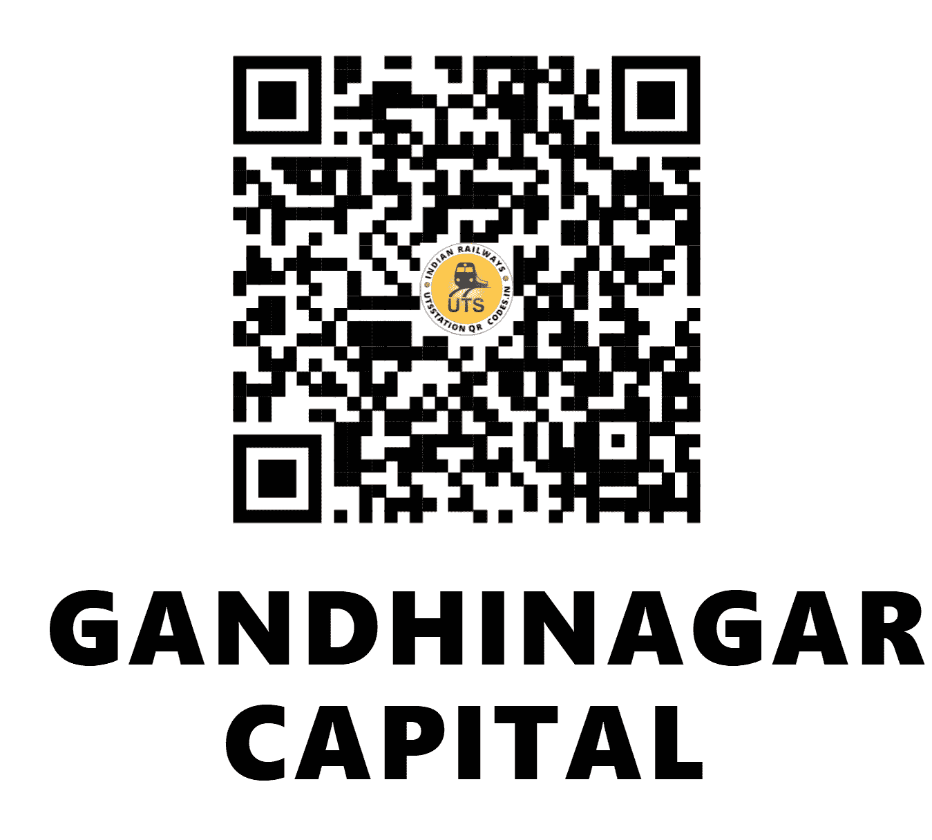 UTS QR Code for GANDHINAGAR CAPITAL - GNC (WR - GUJARAT)