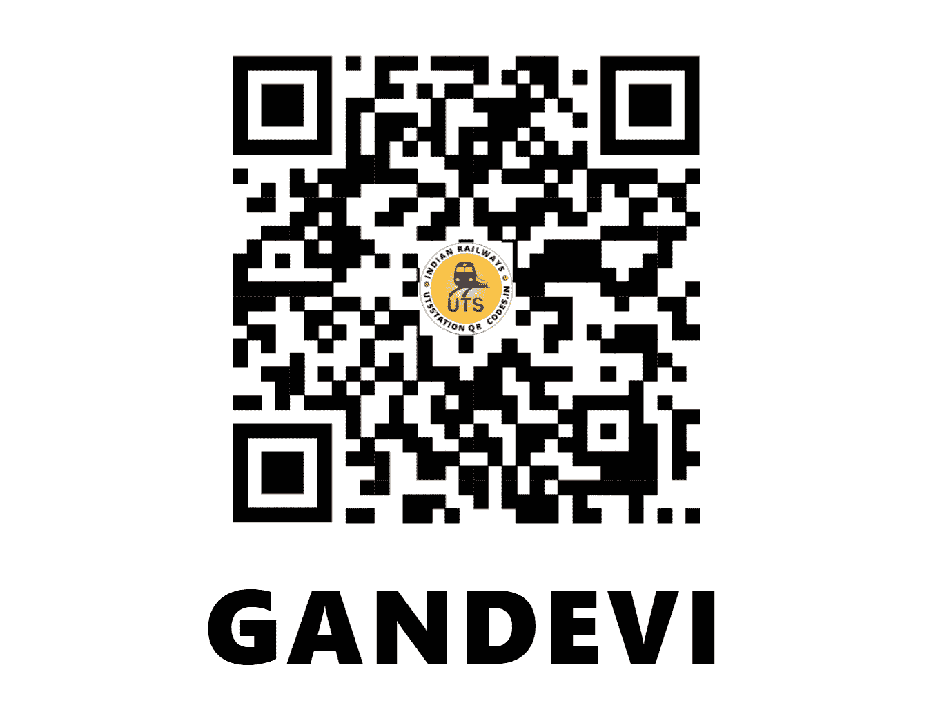UTS QR Code for GANDEVI - GNV (WR - GUJARAT)