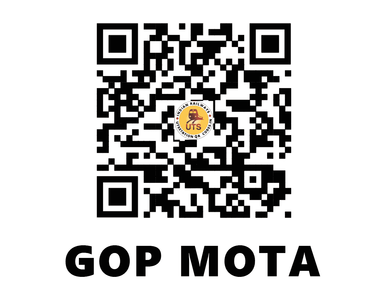 UTS QR Code for GOP MOTA - GPMA (WR - GUJARAT)
