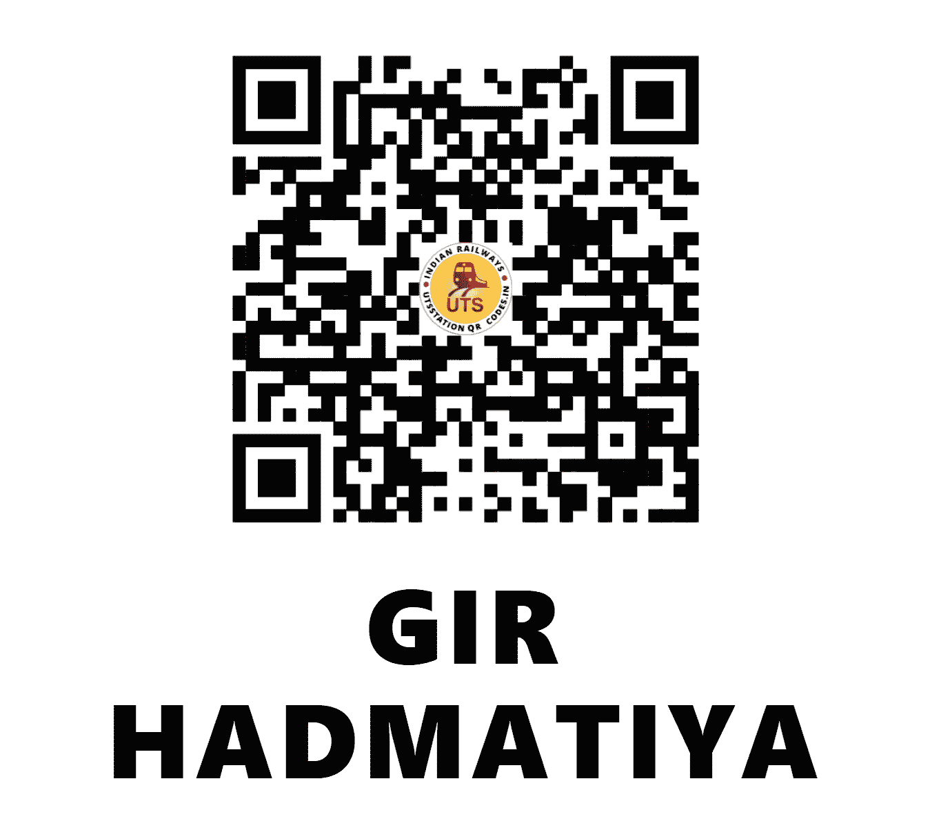 UTS QR Code for GIR HADMATIYA - GRHM (WR - GUJARAT)