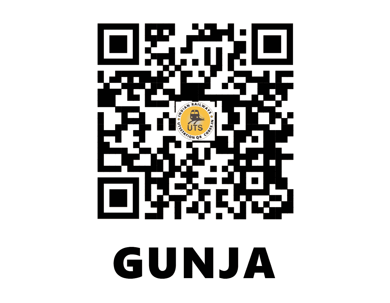 UTS QR Code for GUNJA - GUJ (WR - GUJARAT)