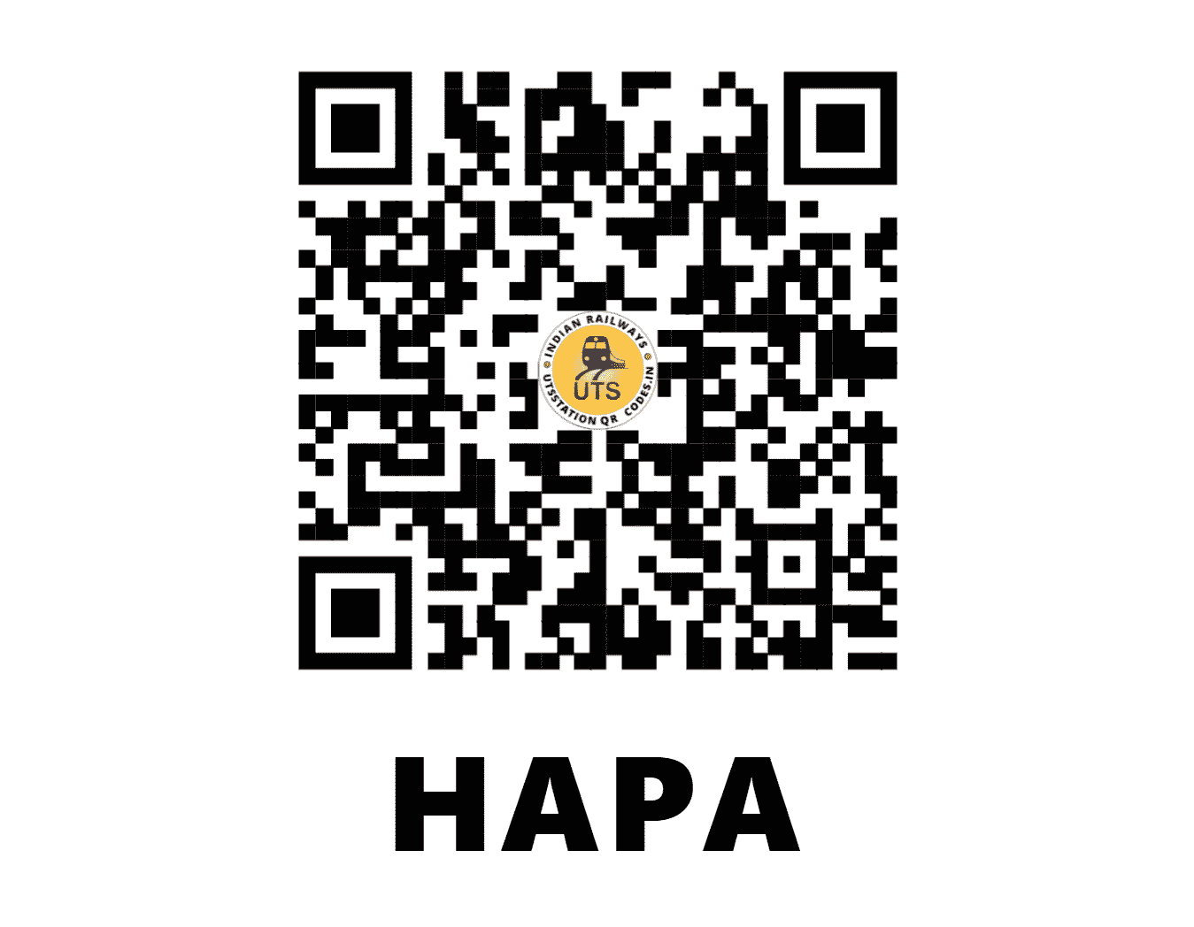 UTS QR Code for HAPA - HAPA (WR - GUJARAT)