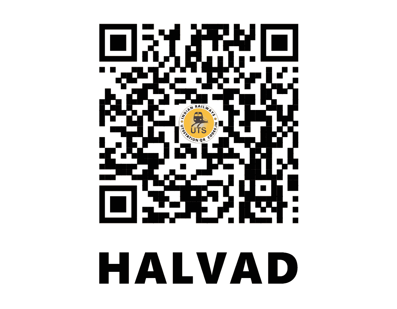 UTS QR Code for HALVAD - HVD (WR - GUJARAT)