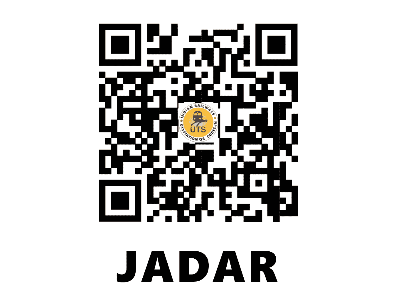 UTS QR Code for JADAR - JADR (WR - GUJARAT)