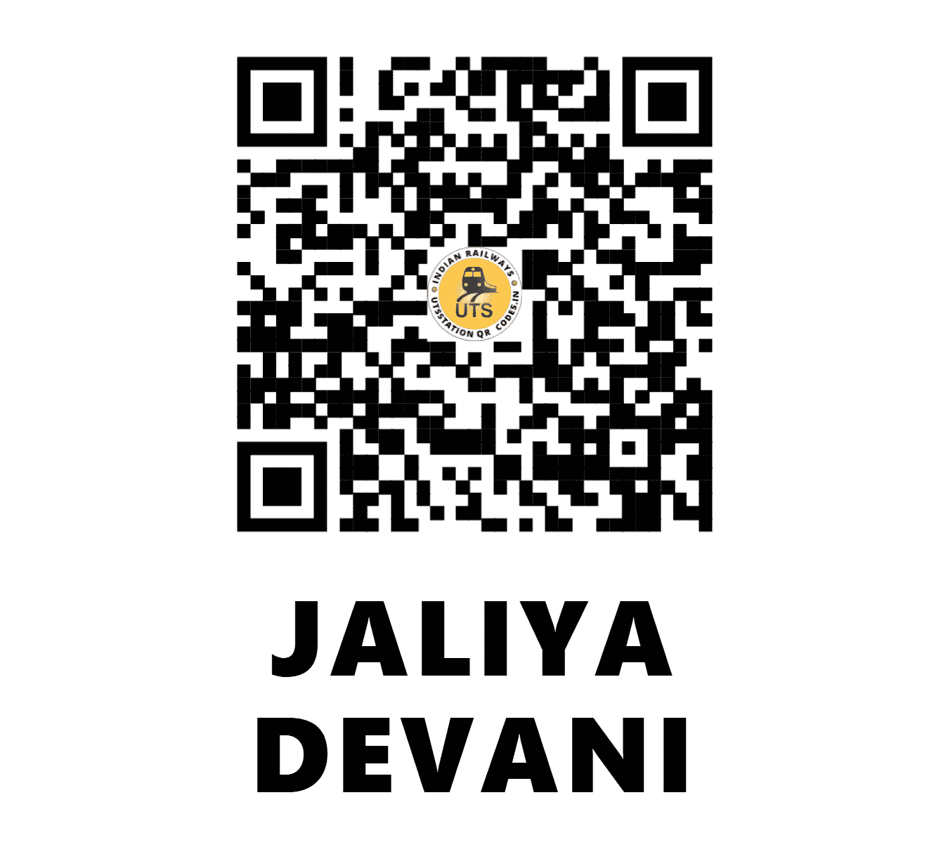 UTS QR Code for JALIYA DEVANI - JALD (WR - GUJARAT)