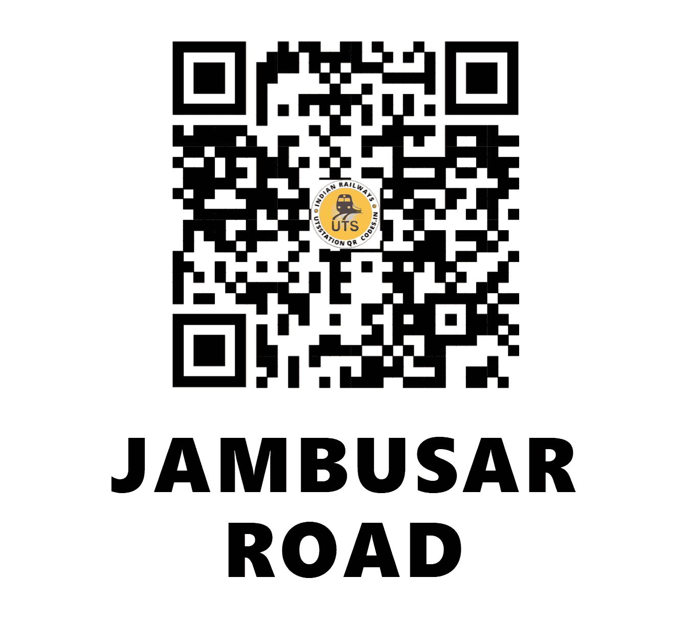 UTS QR Code for JAMBUSAR ROAD - JBSR (WR - GUJARAT)