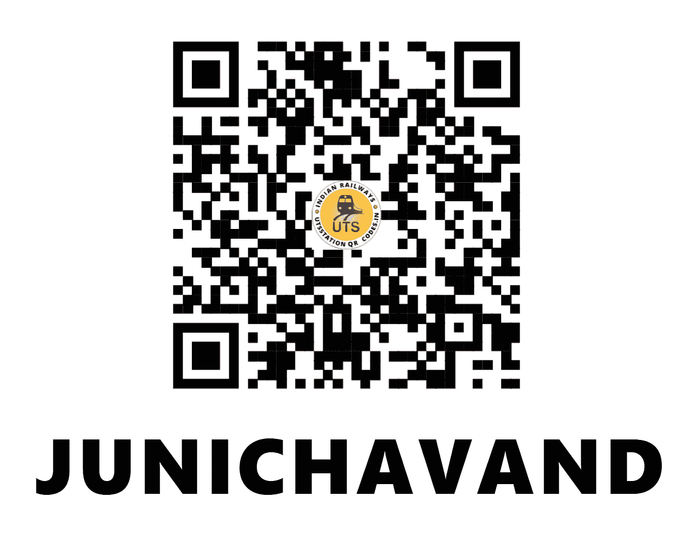 UTS QR Code for JUNICHAVAND - JCN (WR - GUJARAT)