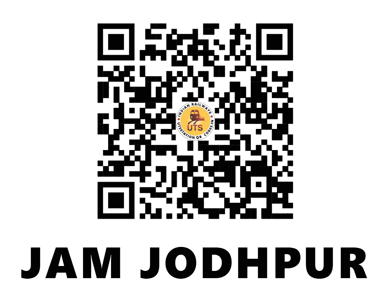 UTS QR Code for JAM JODHPUR - JDH (WR - GUJARAT)