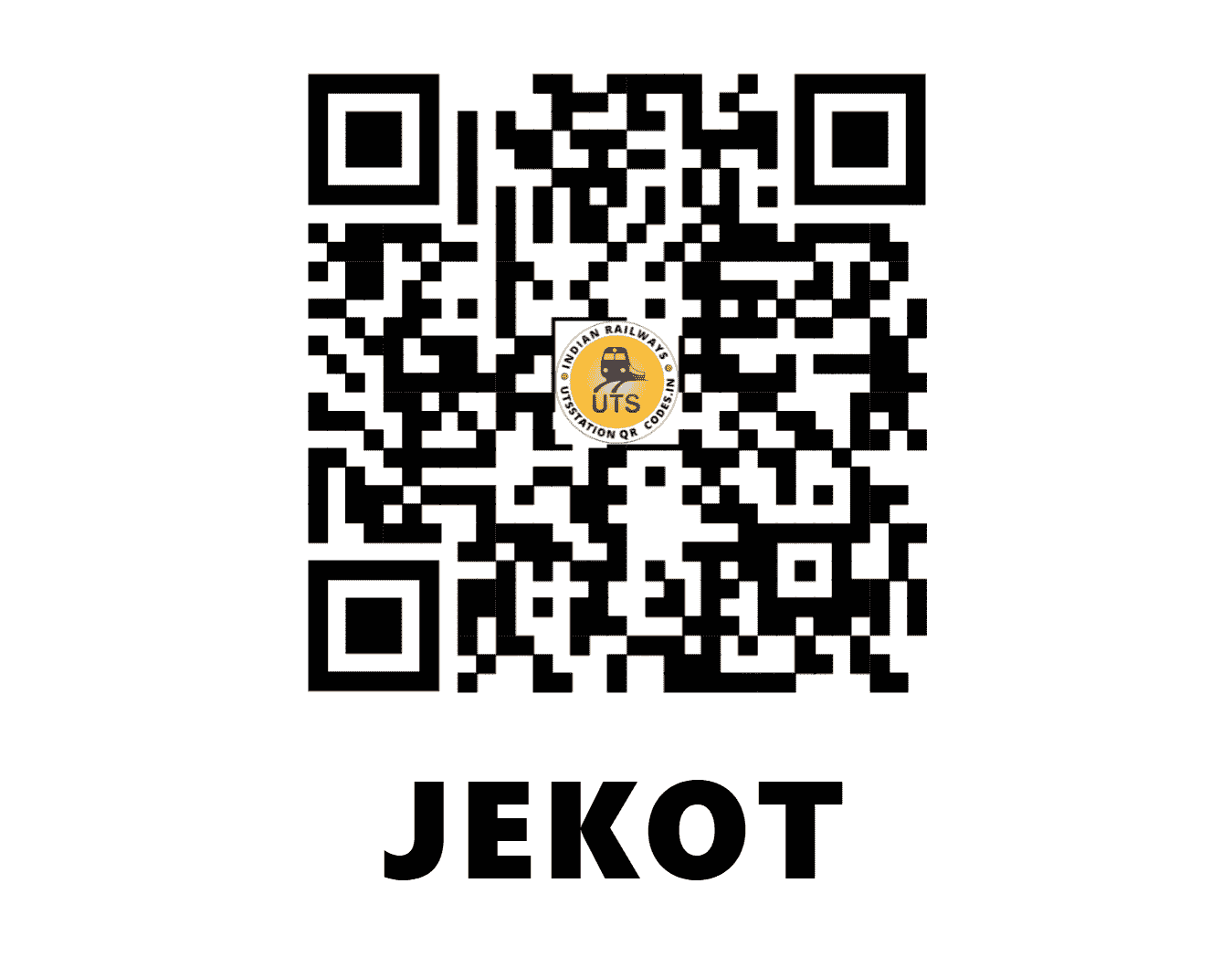UTS QR Code for JEKOT - JKT (WR - GUJARAT)