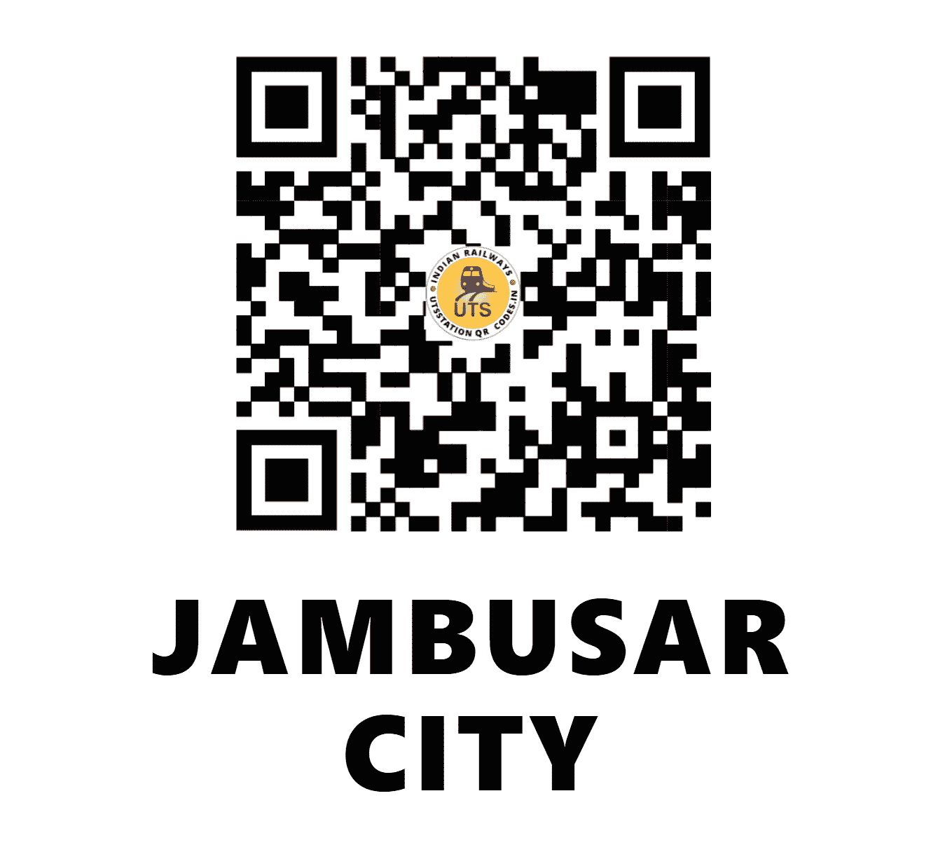 UTS QR Code for JAMBUSAR CITY - JMBC (WR - GUJARAT)