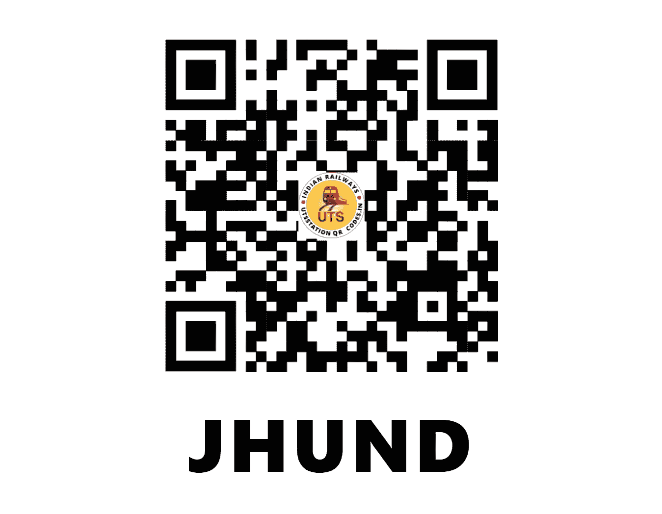 UTS QR Code for JHUND - JN (WR - GUJARAT)