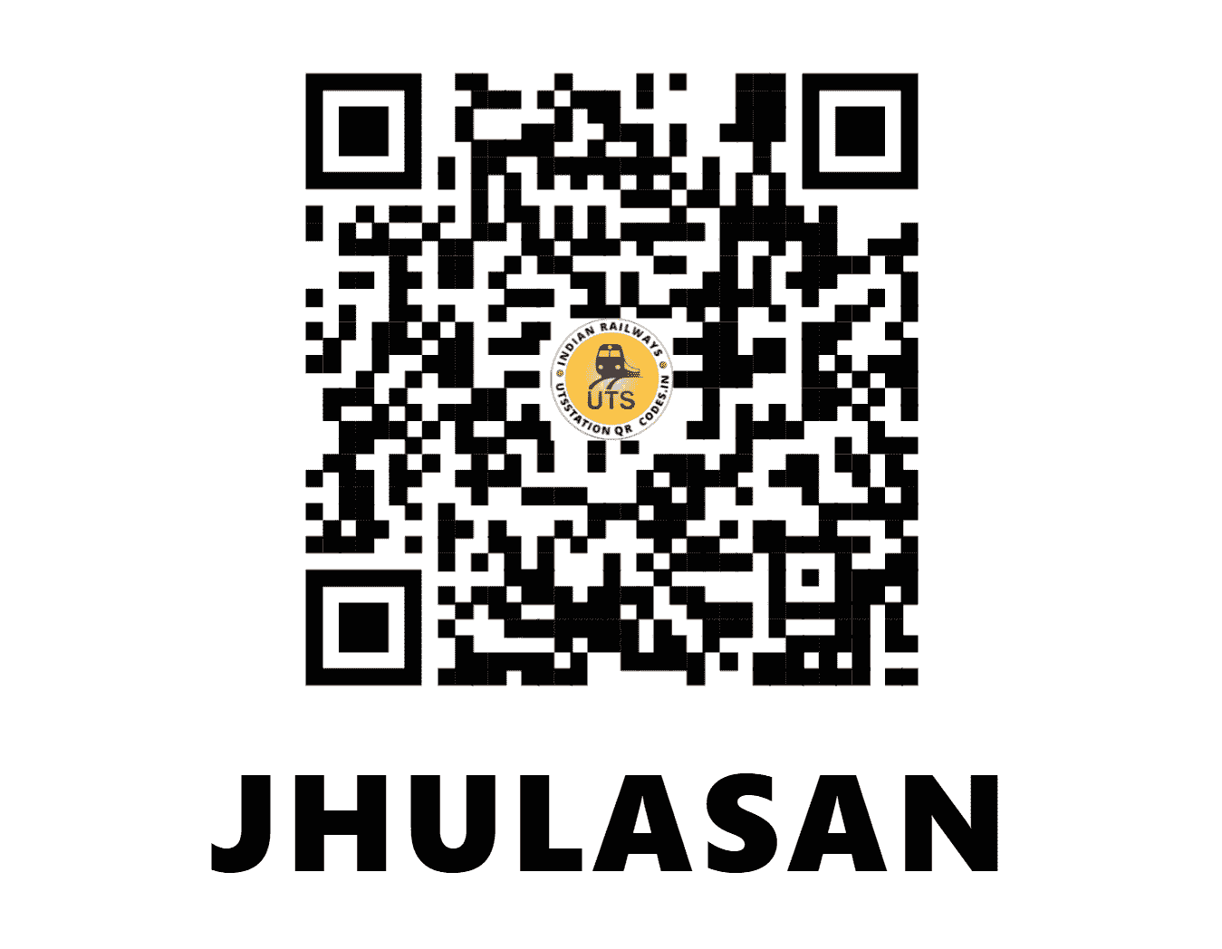 UTS QR Code for JHULASAN - JUL (WR - GUJARAT)