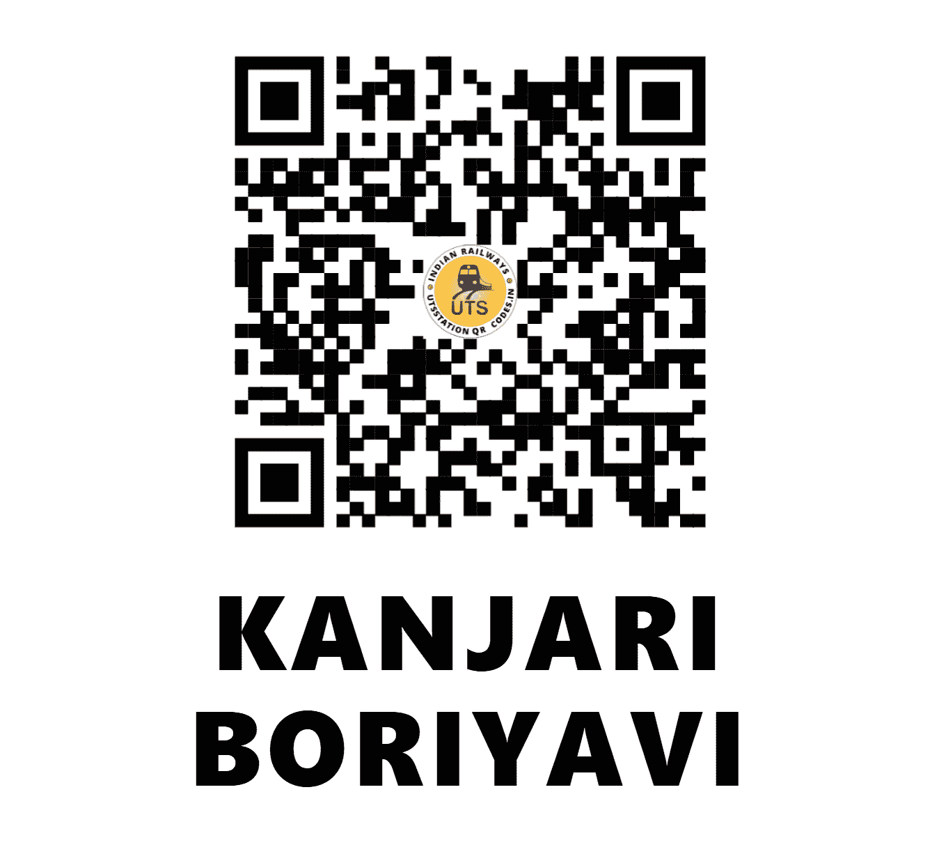 UTS QR Code for KANJARI BORIYAVI - KBRV (WR - GUJARAT)