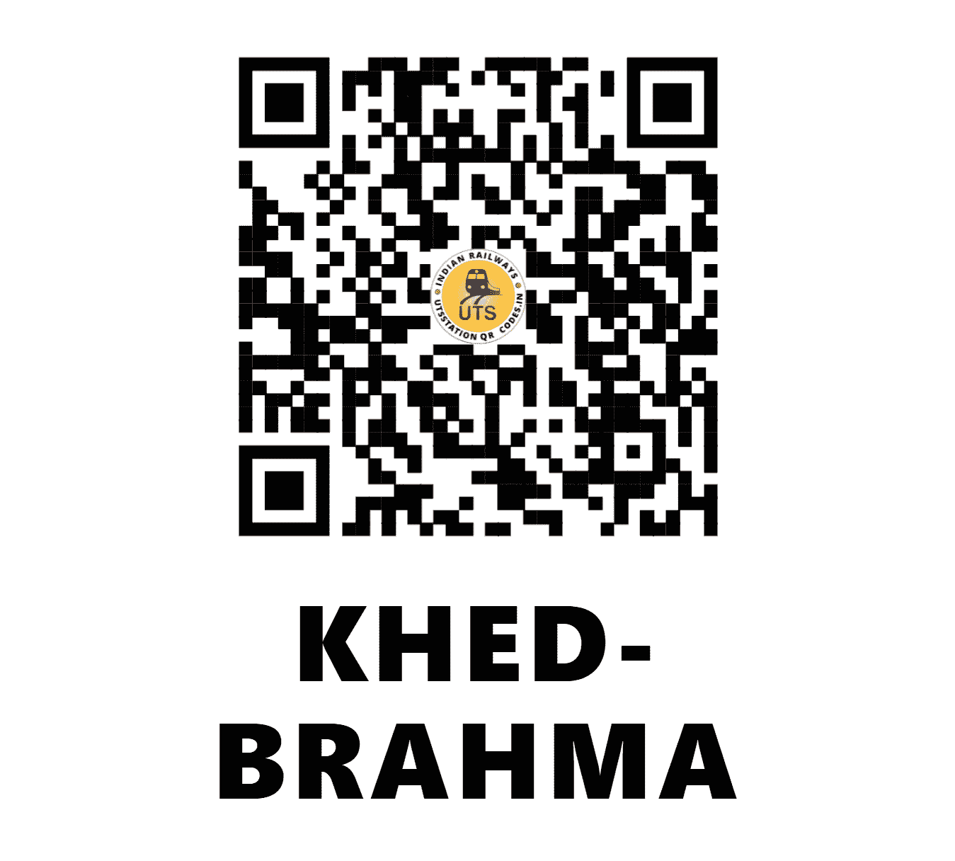 UTS QR Code for KHED-BRAHMA - KDBM (WR - GUJARAT)
