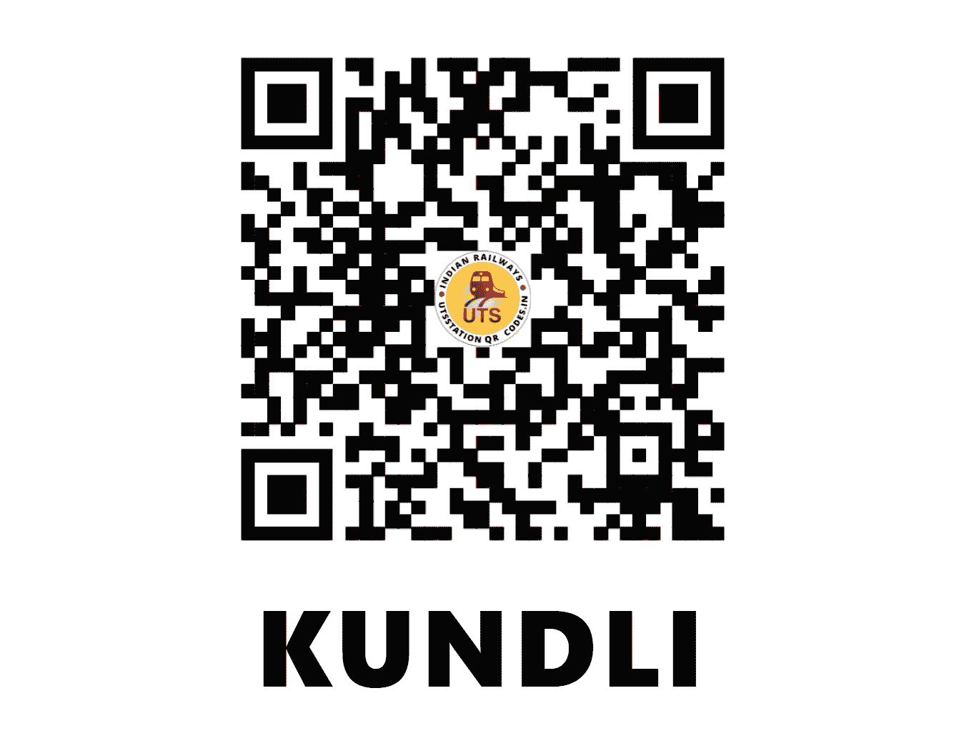 UTS QR Code for KUNDLI - KDI (WR - GUJARAT)