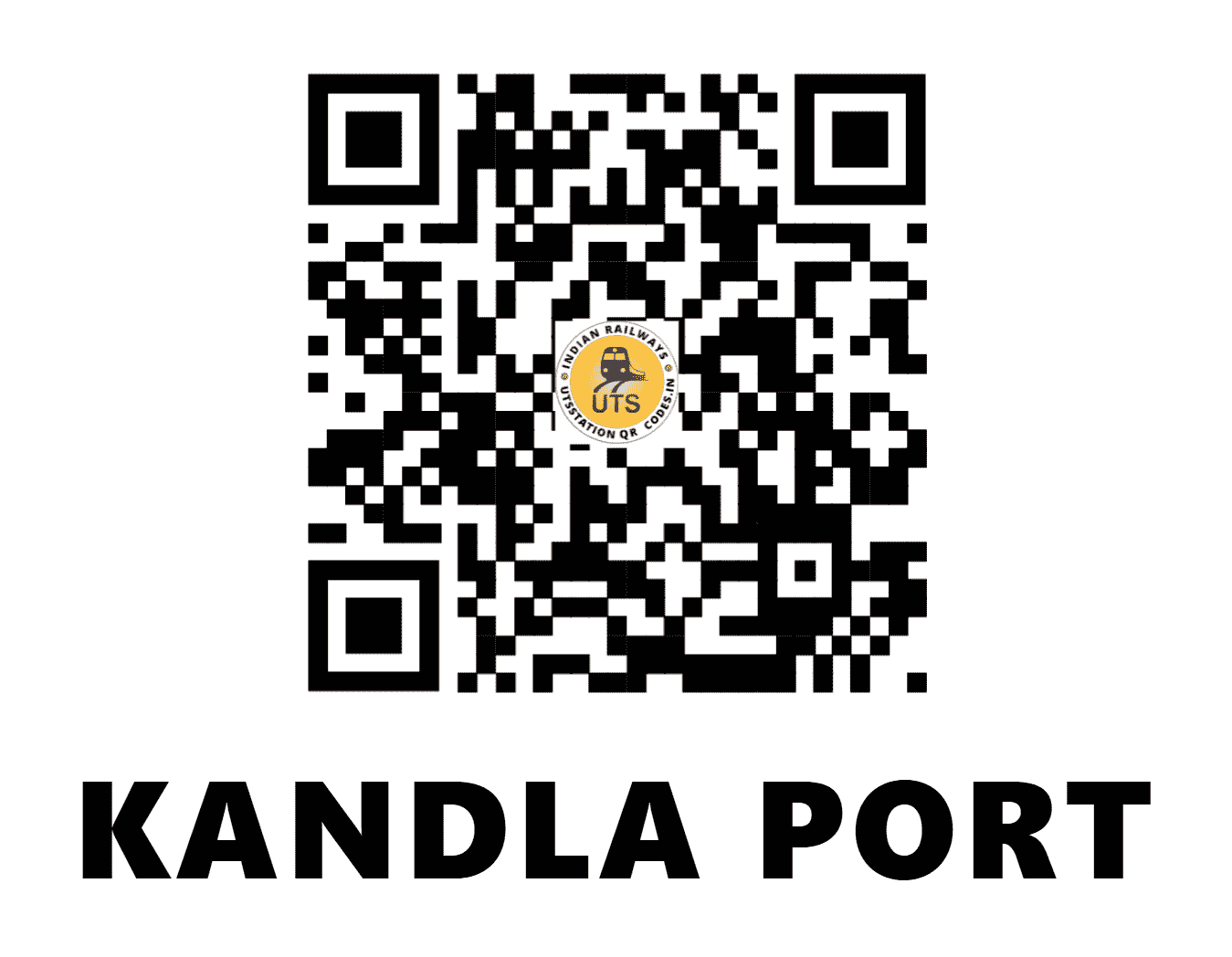 UTS QR Code for KANDLA PORT - KDLP (WR - GUJARAT)