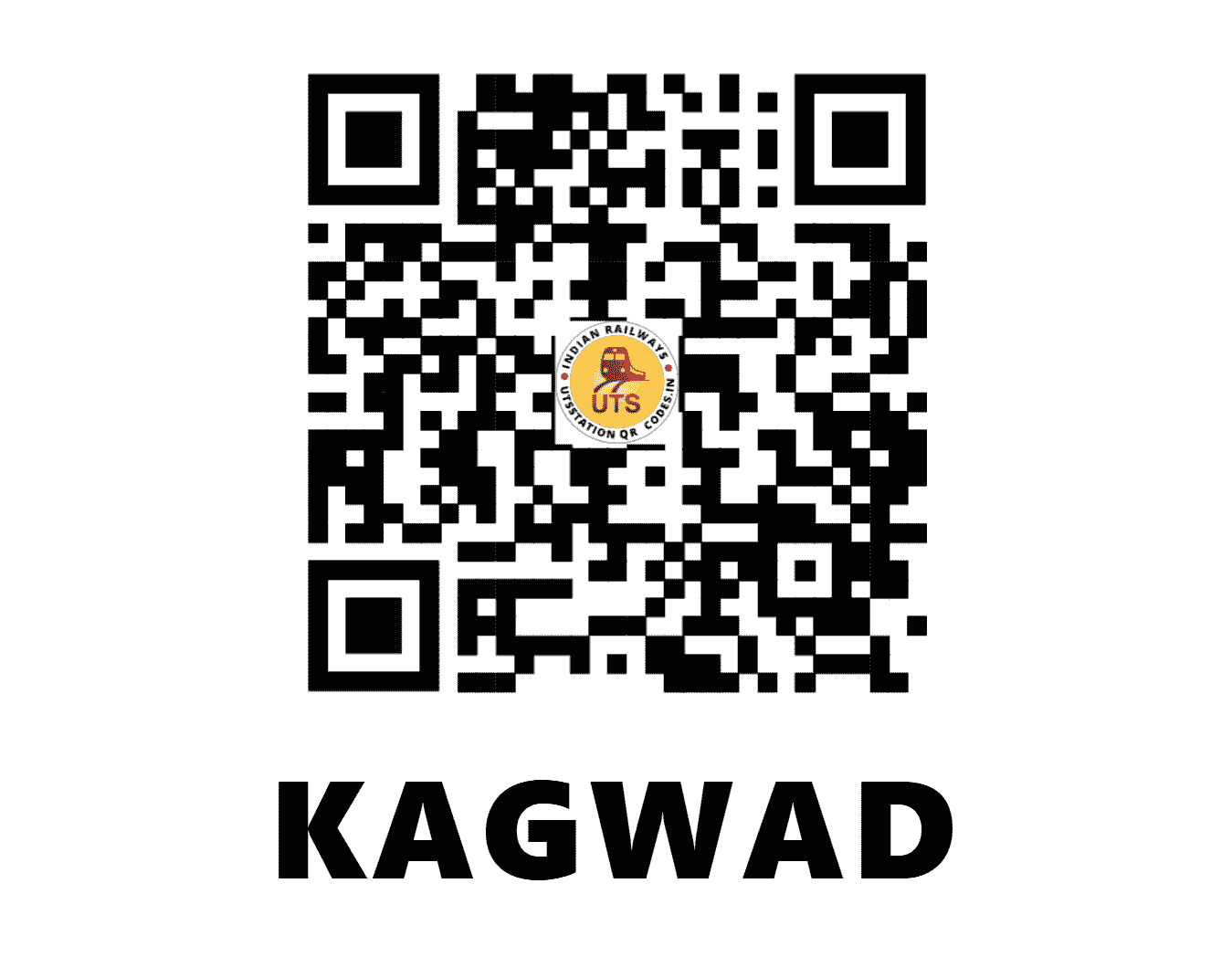 UTS QR Code for KAGWAD - KGWD (WR - GUJARAT)