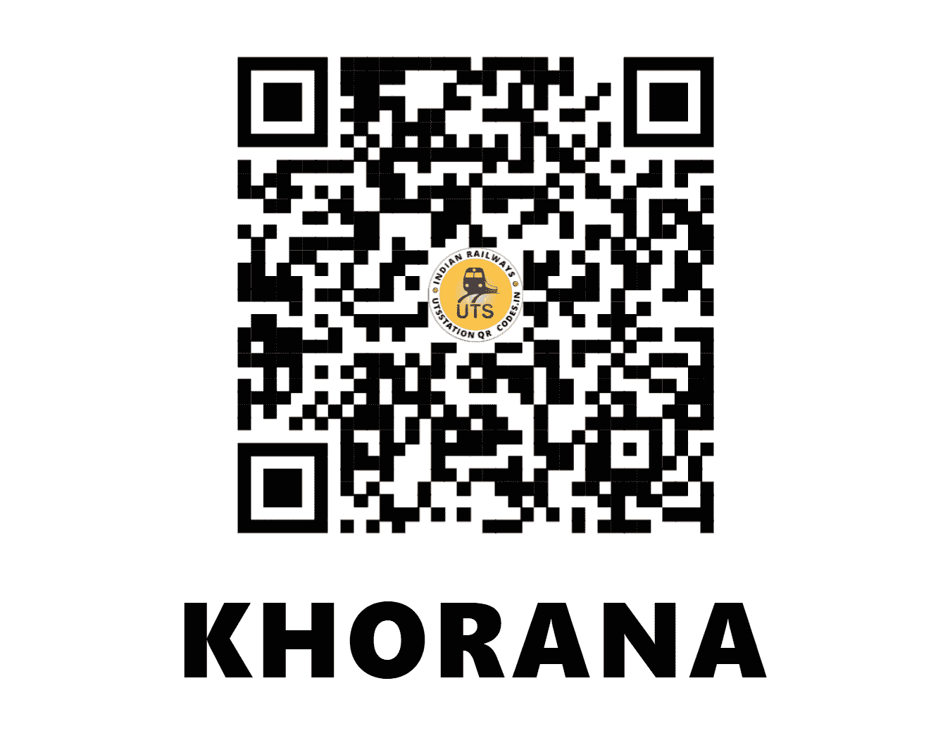 UTS QR Code for KHORANA - KHC (WR - GUJARAT)