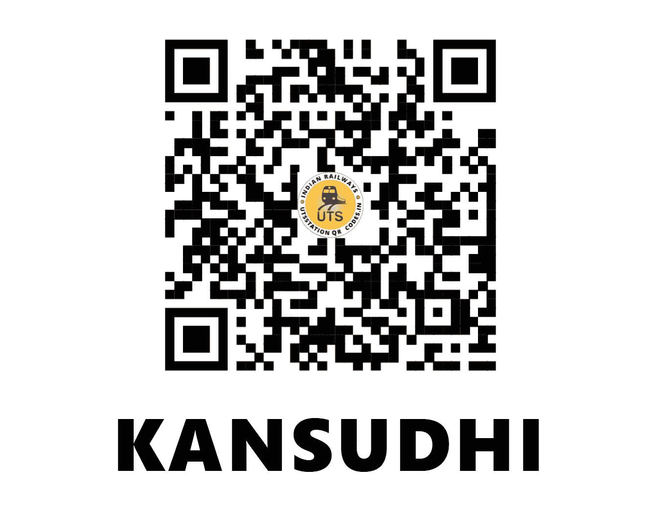 UTS QR Code for KANSUDHI - KIZ (WR - GUJARAT)