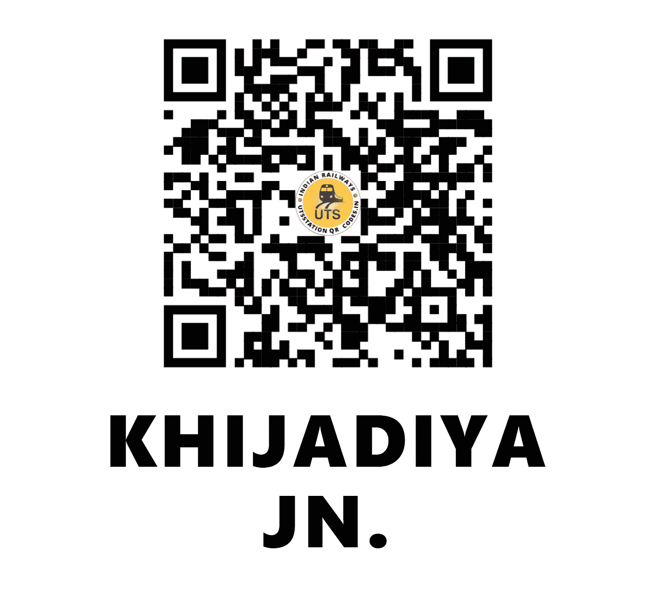 UTS QR Code for KHIJADIYA JN. - KJV (WR - GUJARAT)