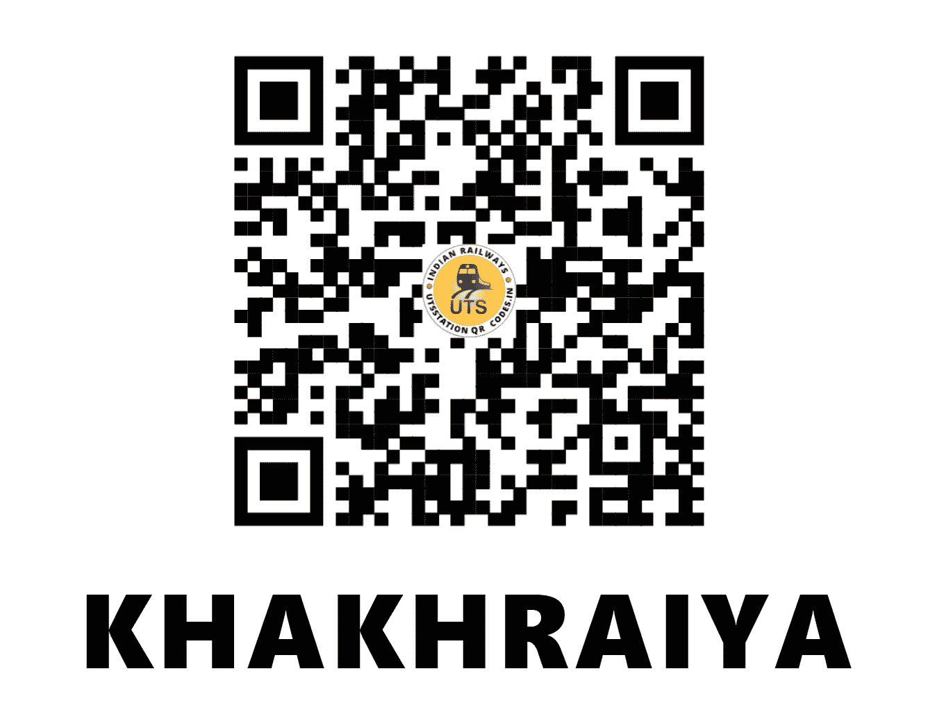 UTS QR Code for KHAKHRAIYA - KKK (WR - GUJARAT)