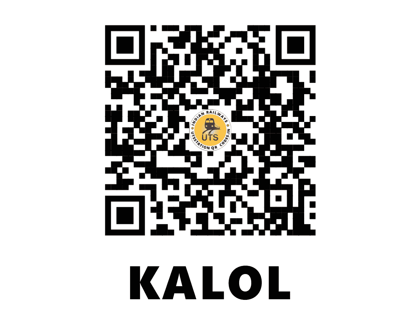 UTS QR Code for KALOL - KLL (WR - GUJARAT)