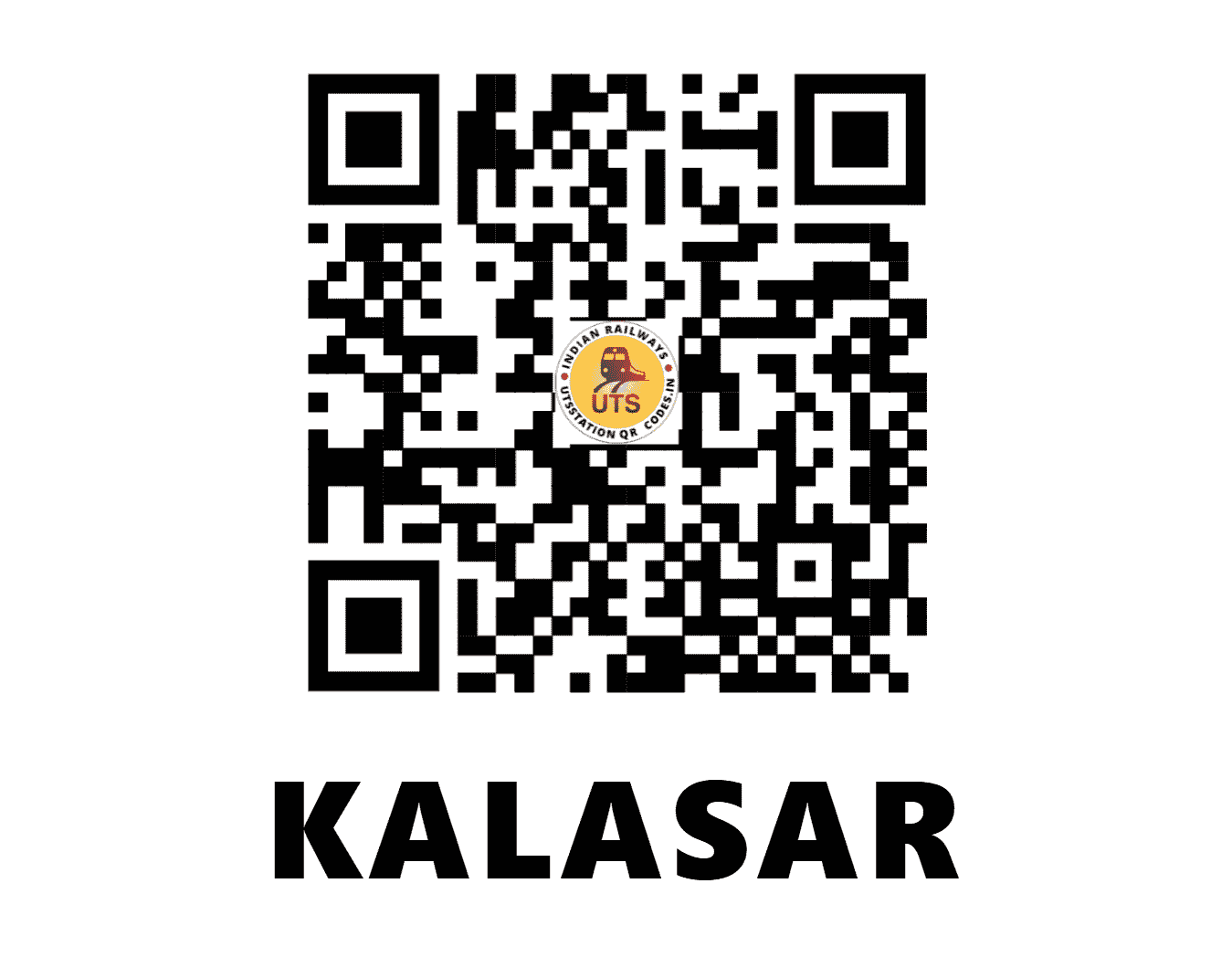 UTS QR Code for KALASAR - KLSR (WR - GUJARAT)