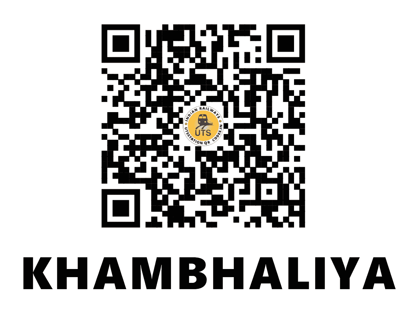 UTS QR Code for KHAMBHALIYA - KMBL (WR - GUJARAT)