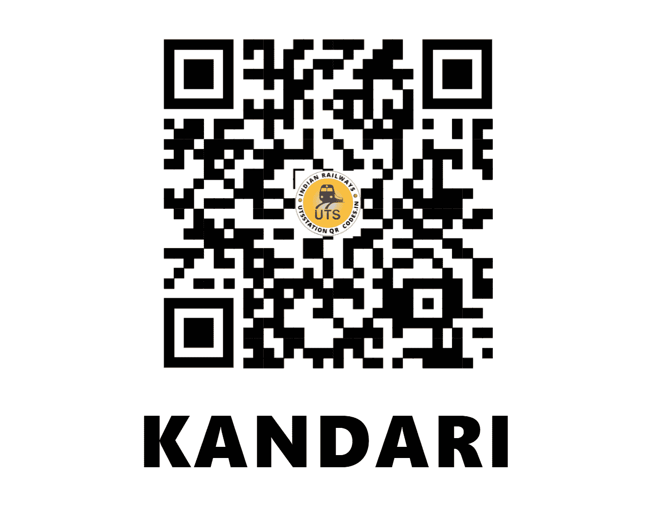 UTS QR Code for KANDARI - KNDR (WR - GUJARAT)