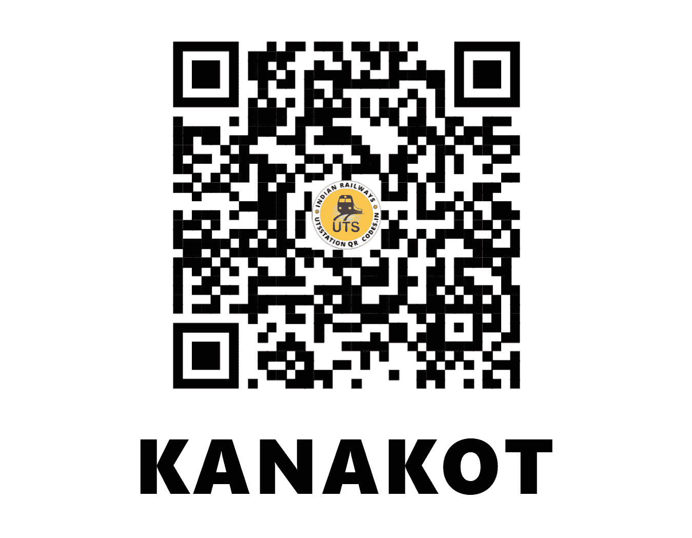 UTS QR Code for KANAKOT - KNKT (WR - GUJARAT)